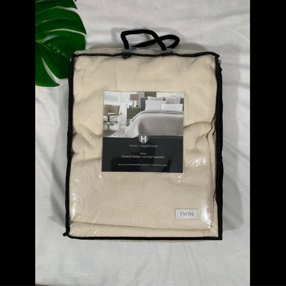 NIB $160 [ TWIN ] MicroCotton Blanket for Hotel Collection Premier in‎ Taupe